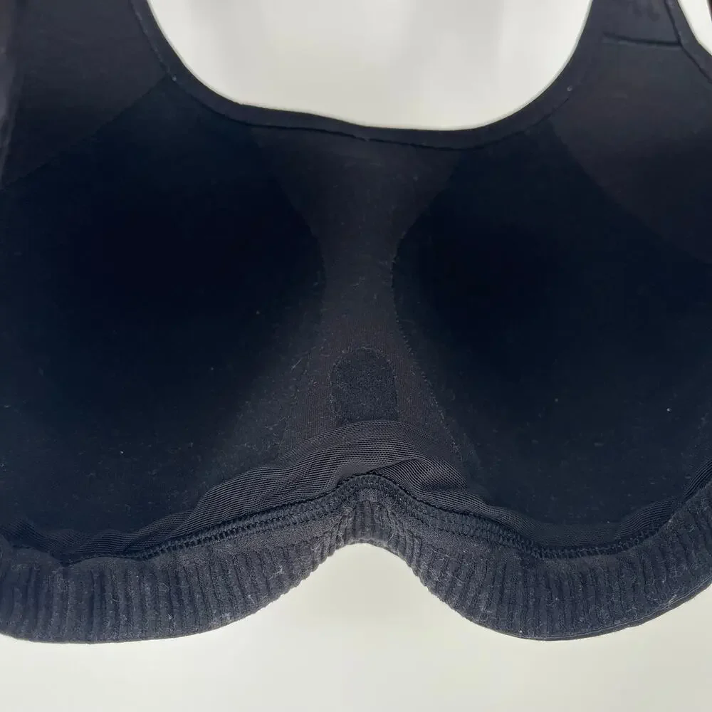 Lululemon AirSupport Bra High Support Run Black Asphalt Grey 38D